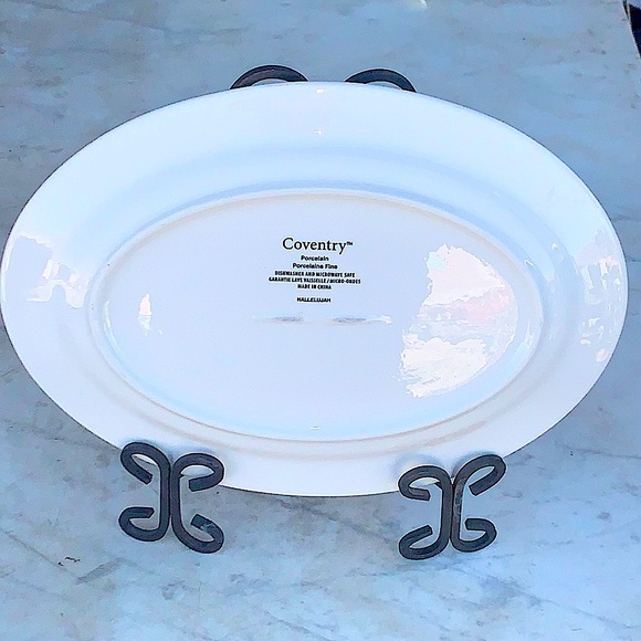 COVENTRY HALLELUJAH OVAL SERVING PLATTER COLOSSIANS 3:15 NEW PORCELAIN 14 INCH - Picture 6 of 7